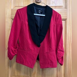 I.N. San Francisco juniors size M red and black one button blazer